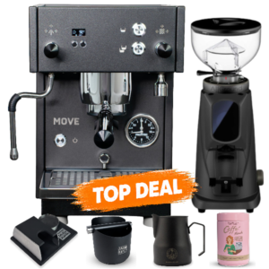 Profitec MOVE & Fiorenzato Allground Sense – Premium All-Inclusive Set in Schwarz